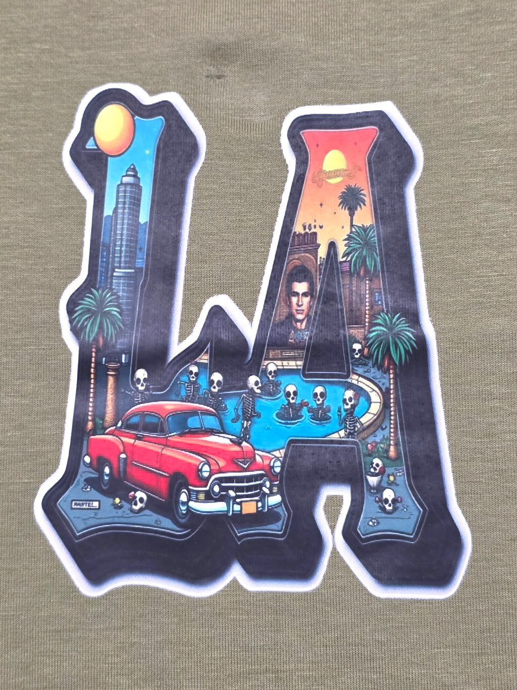 LA Bottle Green Tee