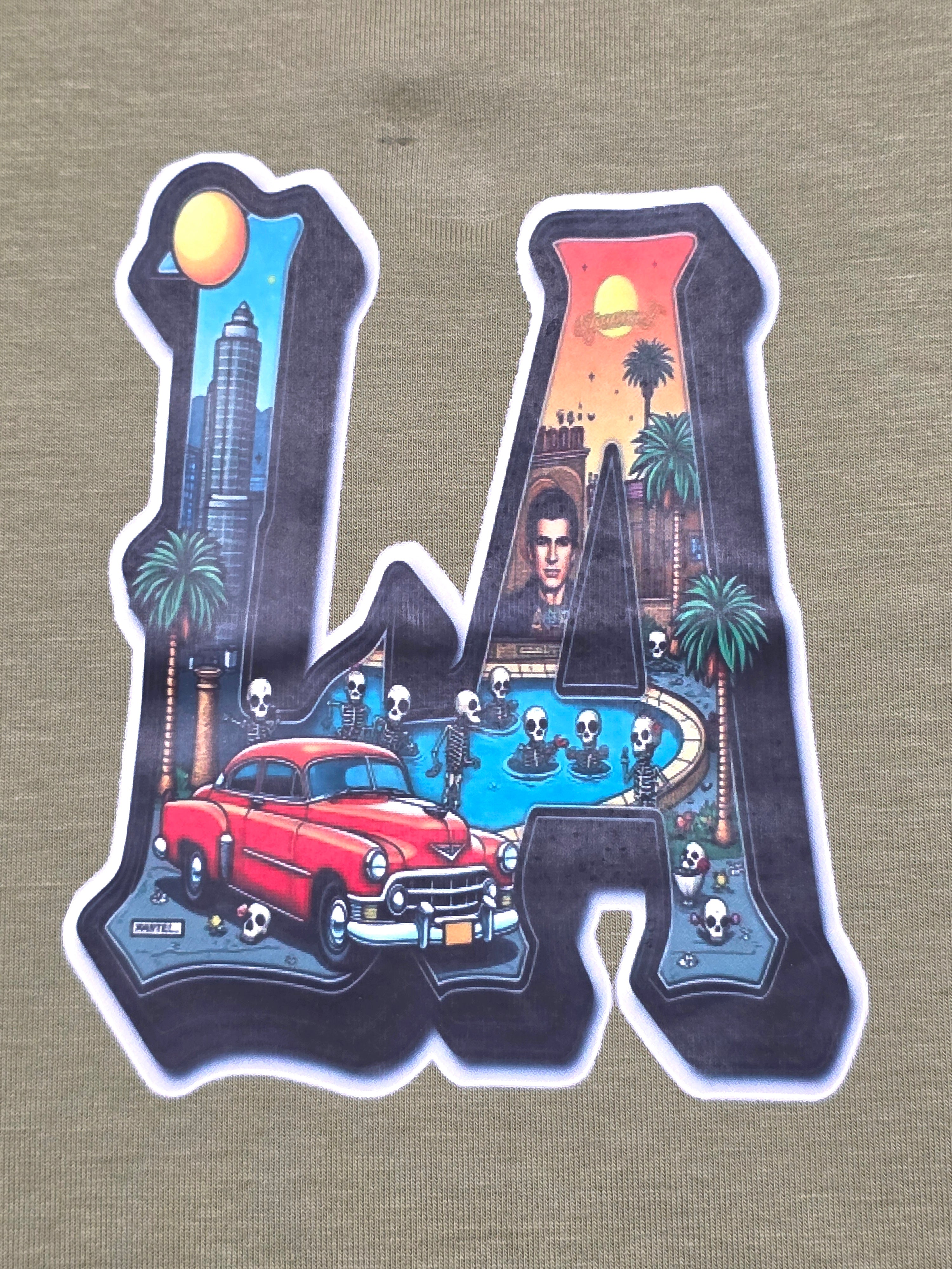 LA Bottle Green Tee