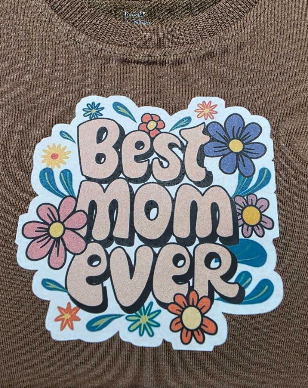Best Mom Ever Caramel-Wood Tee