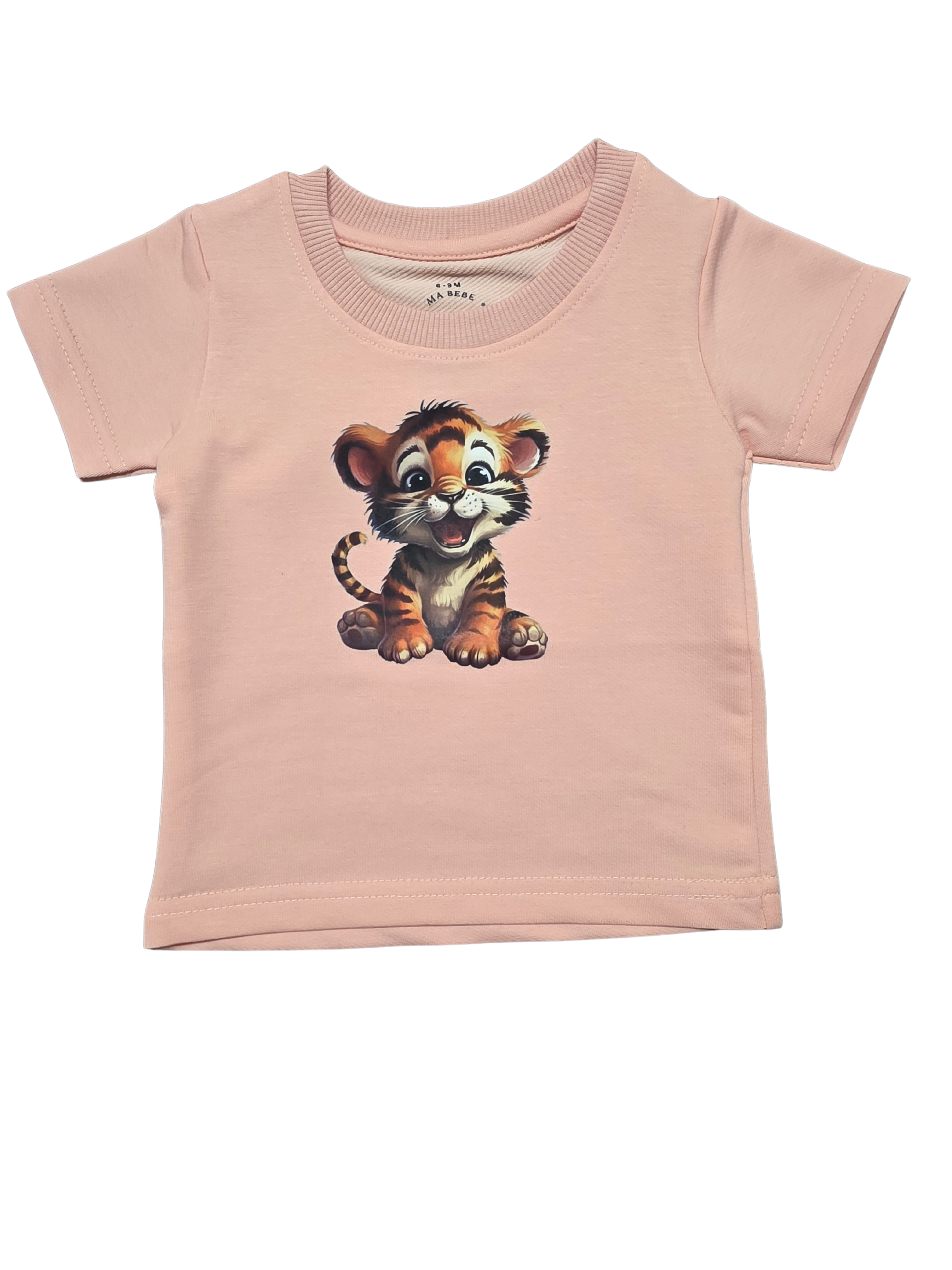 LiL Paws on Salmon Peach Tee