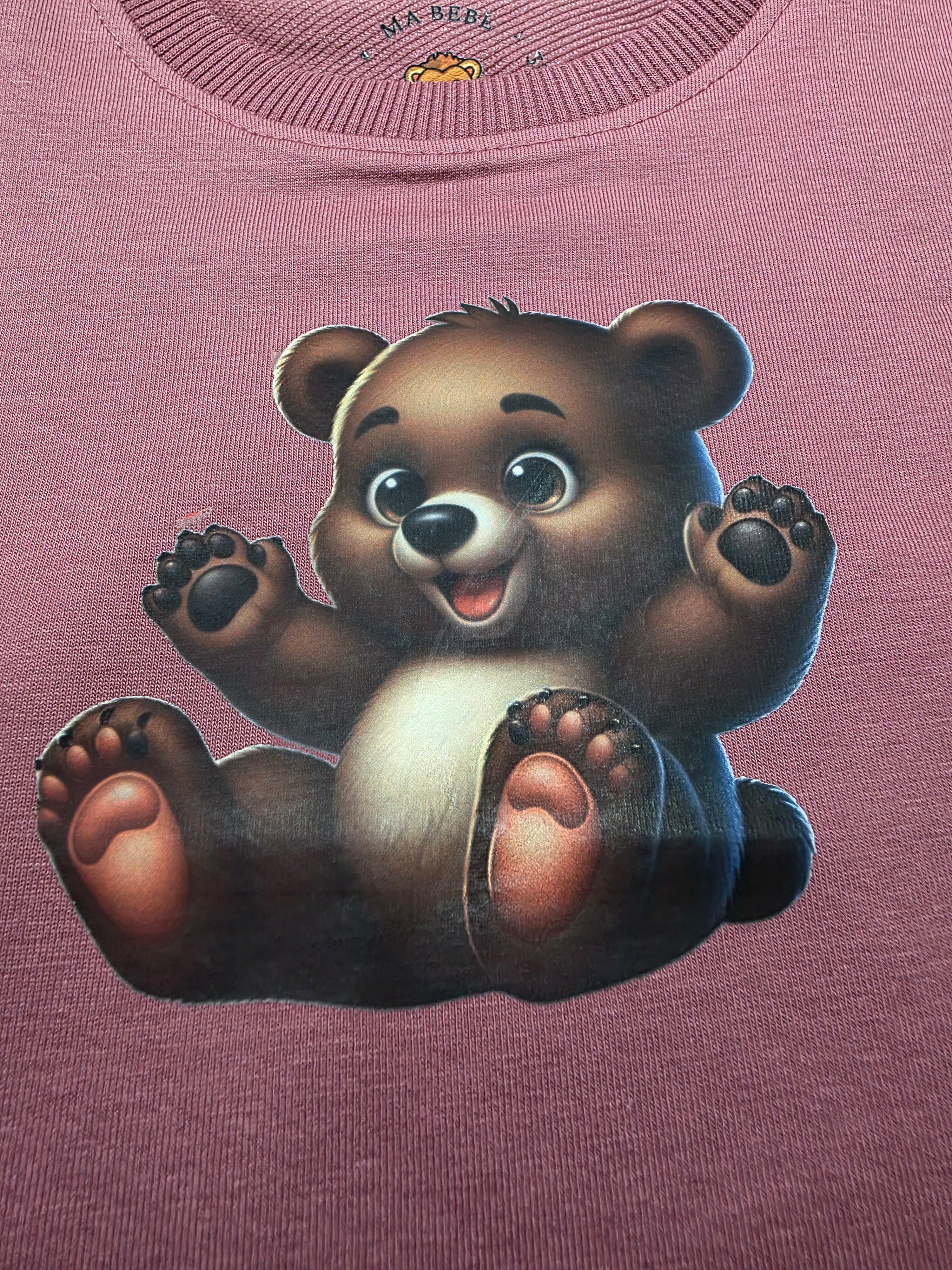 Teddy on Mauve Pink Tee
