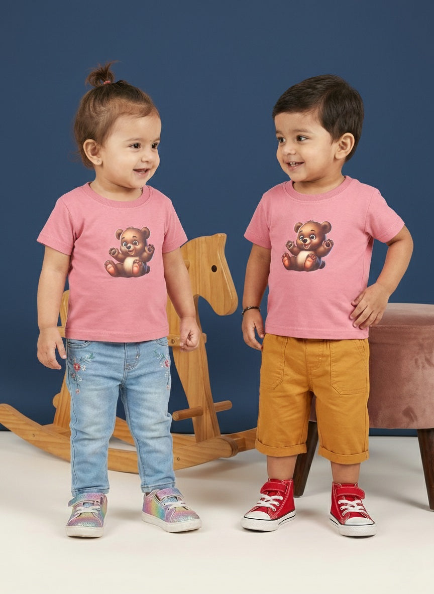 Teddy on Mauve Pink Tee