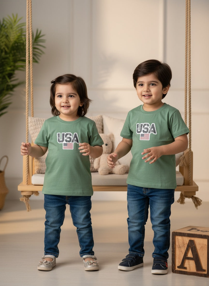 US Bottle Green Tee