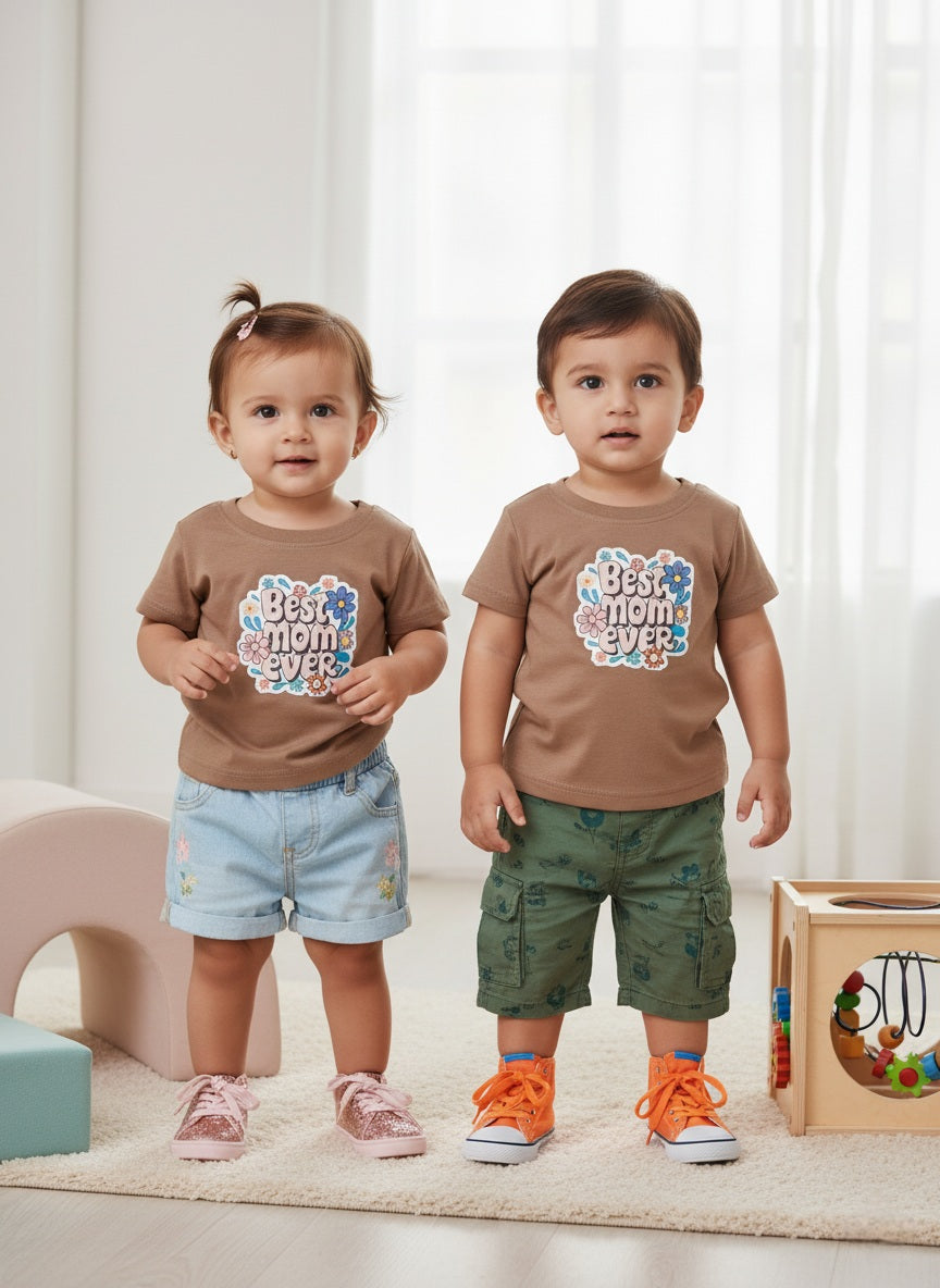Best Mom Ever Caramel-Wood Tee