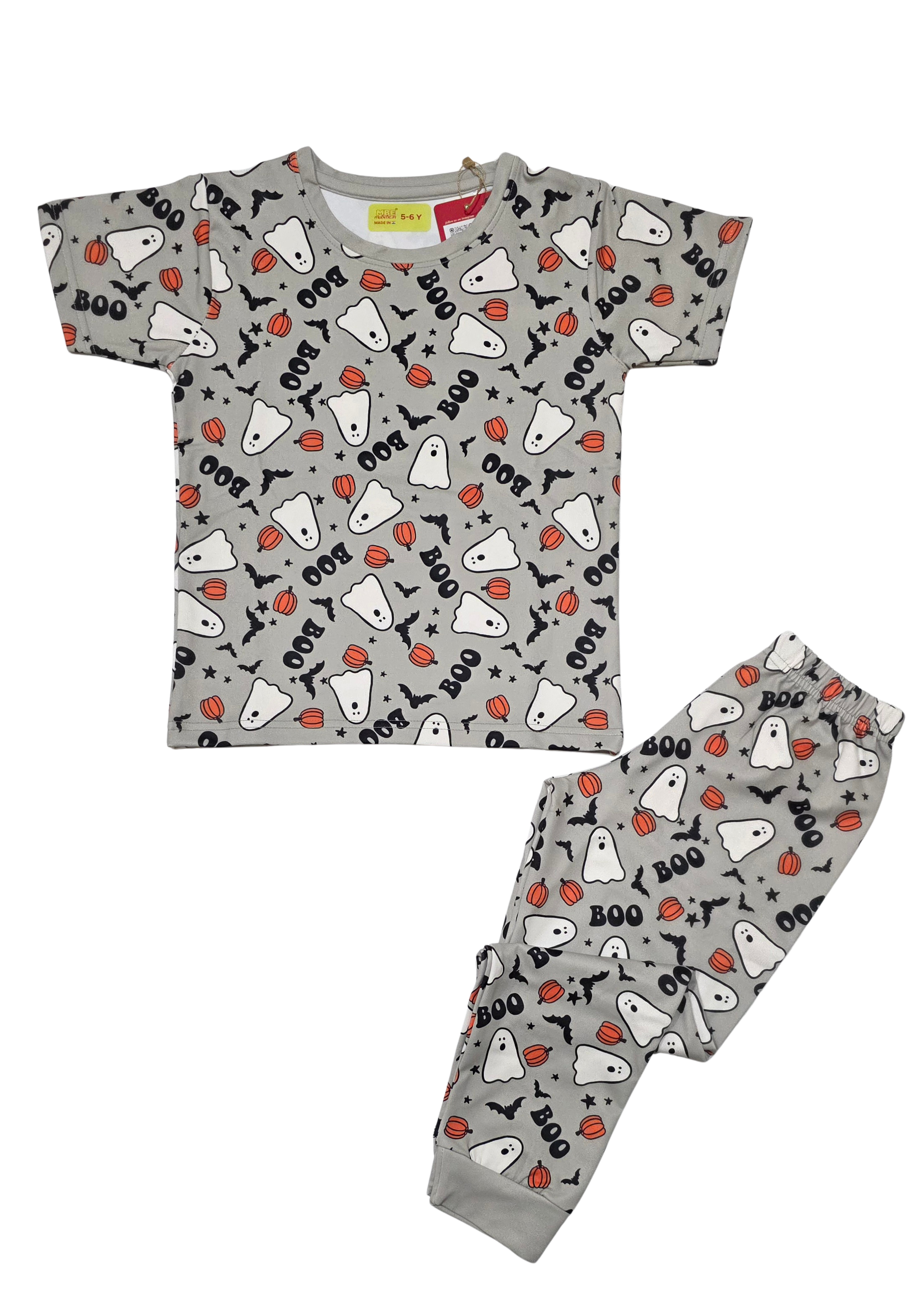Grey Halloween "BOO" Co-ord Set