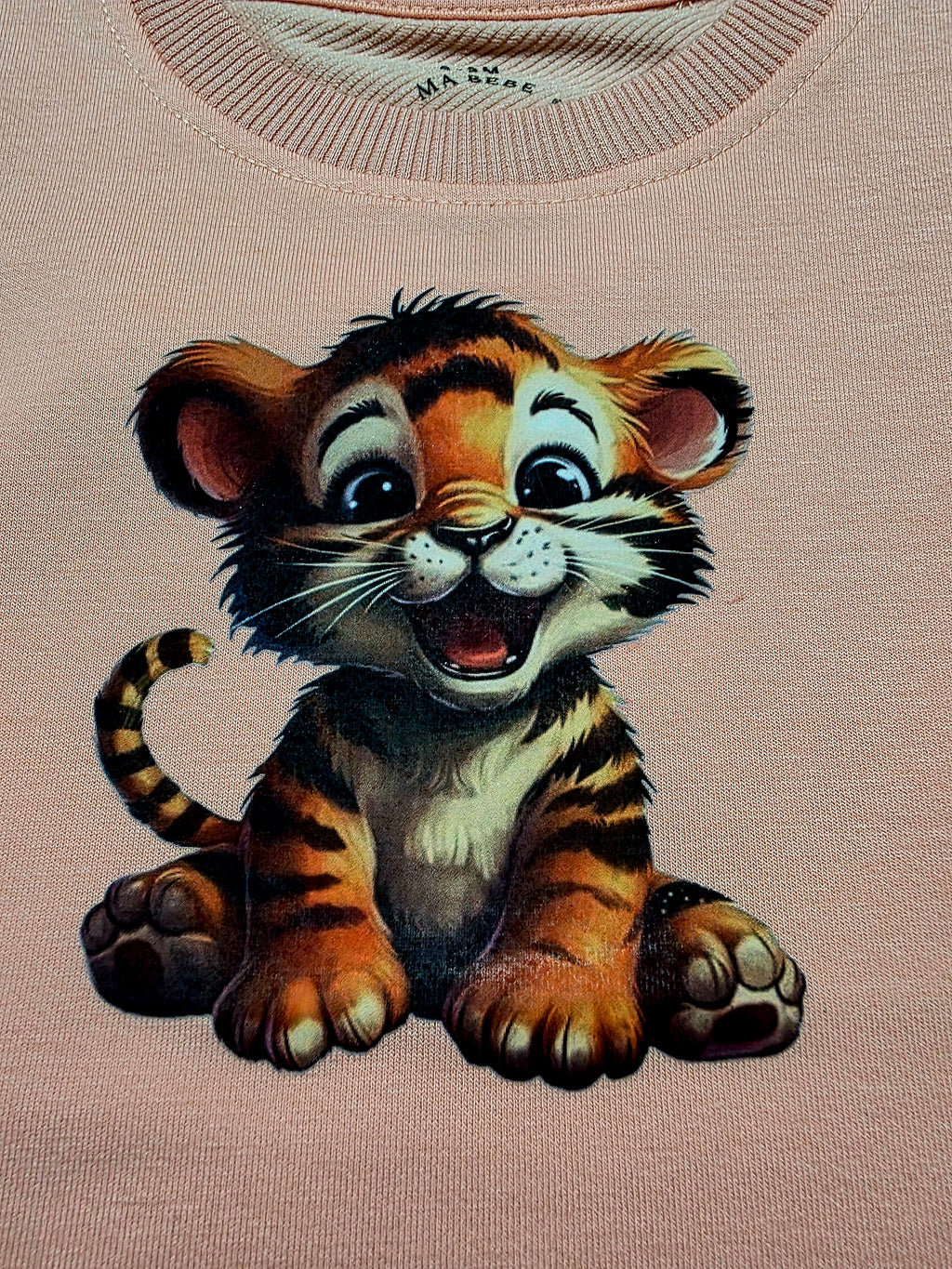 LiL Paws on Salmon Peach Tee